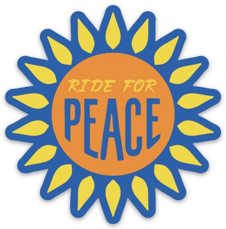 Ride for Peace Sticker $3/5/10