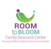 Logo: Room to Bloom Family Resource Center - Growing Healthy Families & Strong Communities