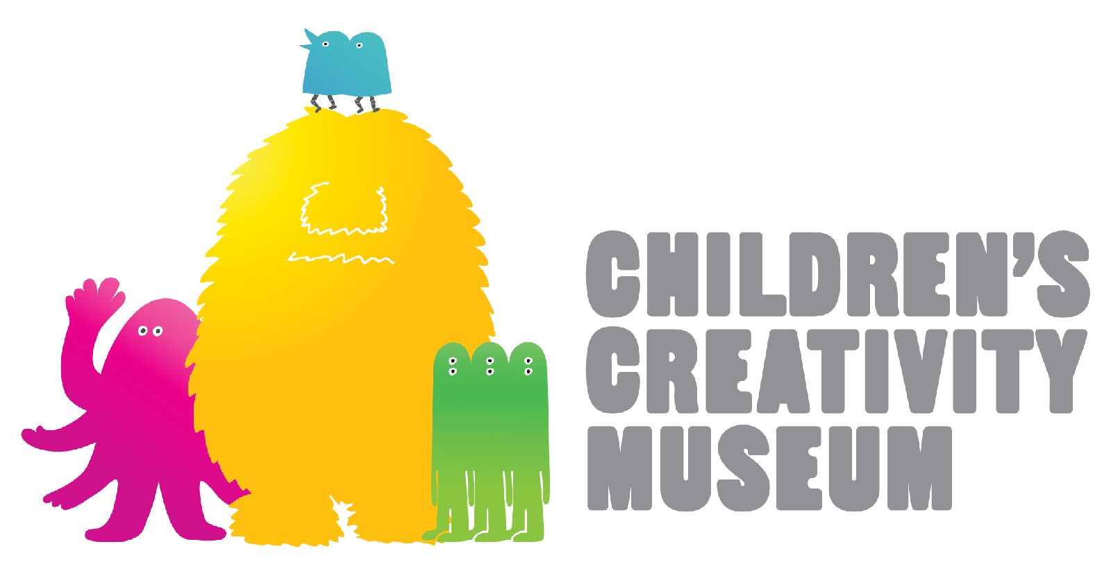 The Children's Creativity Museum logo features multicolored, harmless-looking monsters.